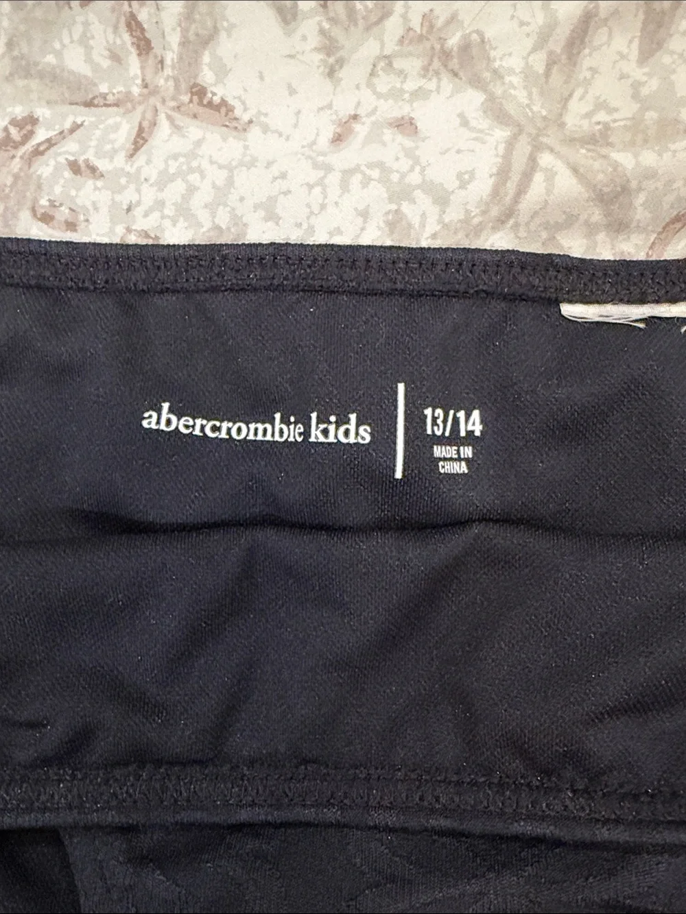 abercrombie kids Black One-Shoulder Floral Bikini Set